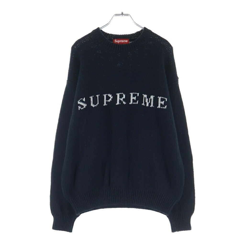 SUPREME(シュプリーム) 25AW Contrast Logo Sweater コントラストロゴ ニットセーター ブラック