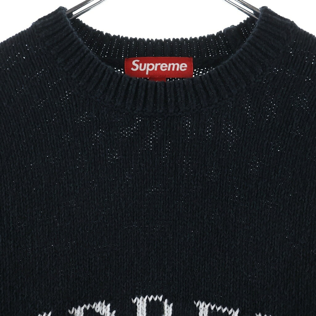 SUPREME(シュプリーム) 25AW Contrast Logo Sweater コントラストロゴ ニットセーター ブラック