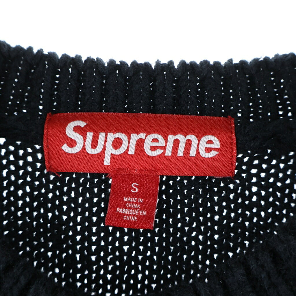 SUPREME(シュプリーム) 25AW Contrast Logo Sweater コントラストロゴ ニットセーター ブラック