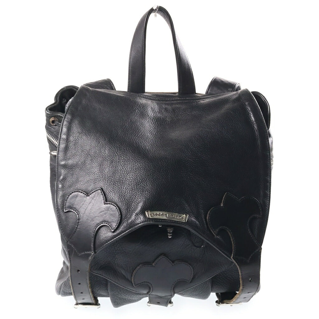 CHROME HEARTS(クロムハーツ) フレアニー ガンスリンガー スクロールラベル レザー バックパック リュックサック ブラック