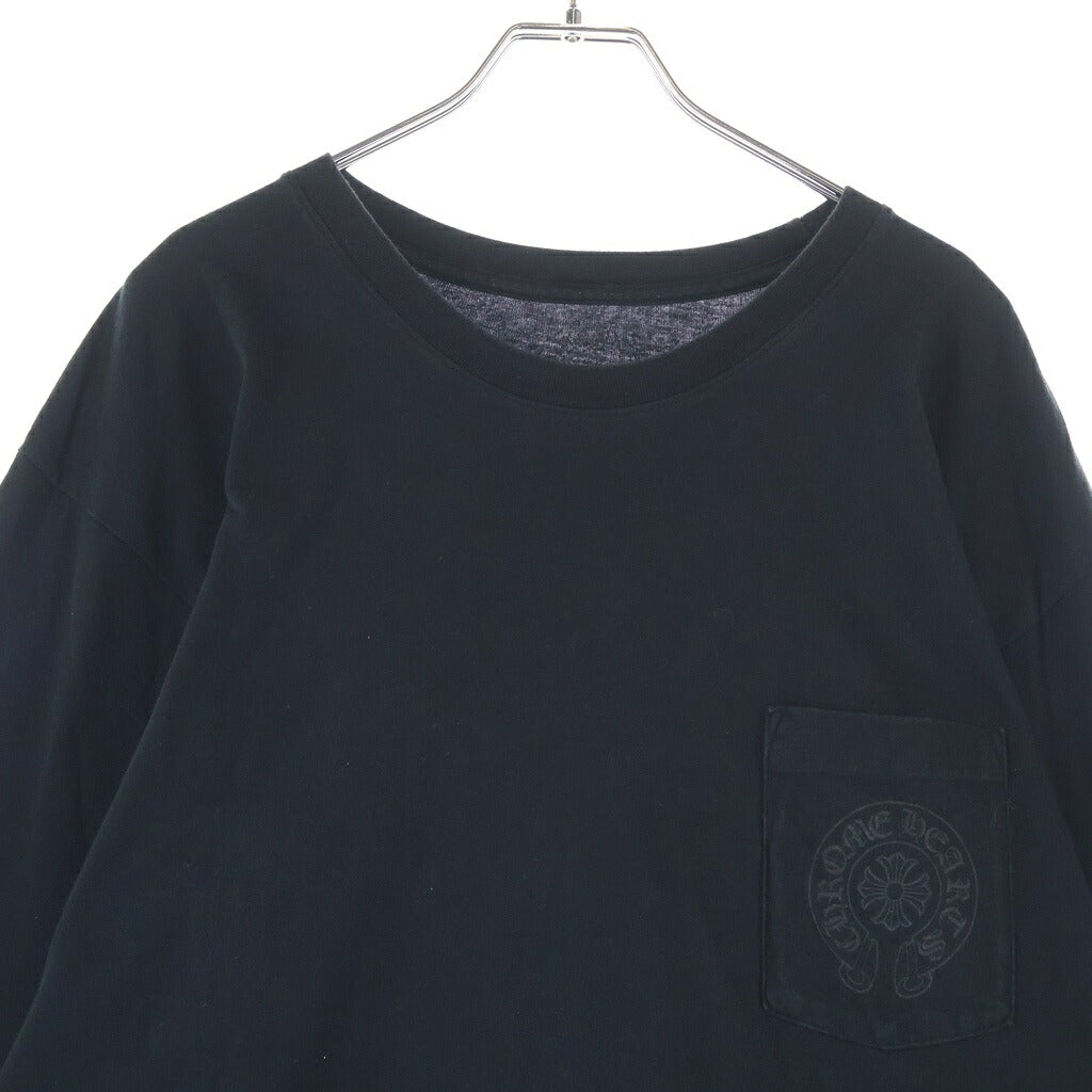 CHROME HEARTS(クロムハーツ) CH L/S 1 STAFF EXCLUSIVE ホースシュープリント グリッター 長袖カットソー STAFF限定 ブラック