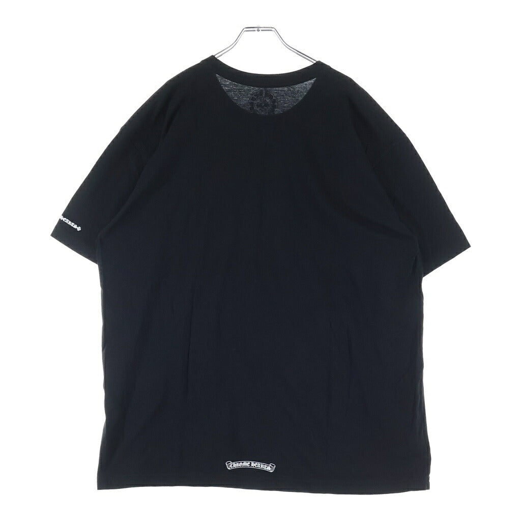 CHROME HEARTS(クロムハーツ) NECK LOGO S/S T-SHIRT ネックロゴプリント 胸ポケット 半袖Tシャツ カットソー ブラック