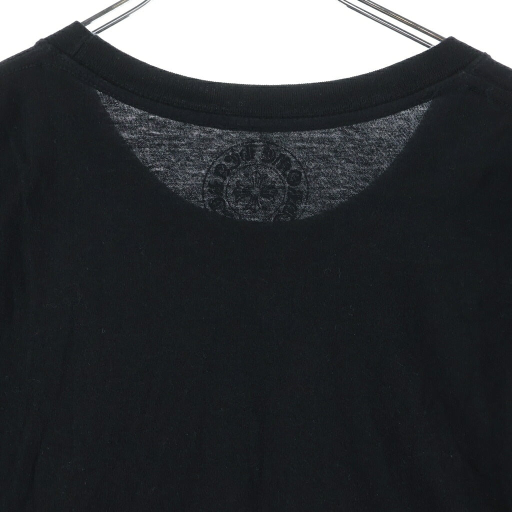 CHROME HEARTS(クロムハーツ) NECK LOGO S/S T-SHIRT ネックロゴプリント 胸ポケット 半袖Tシャツ カットソー ブラック