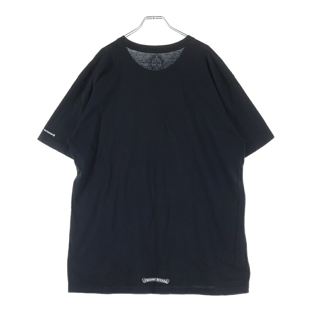 CHROME HEARTS(クロムハーツ) NECK LOGO S/S T-SHIRT ネックロゴプリント 胸ポケット 半袖Tシャツ カットソー ブラック