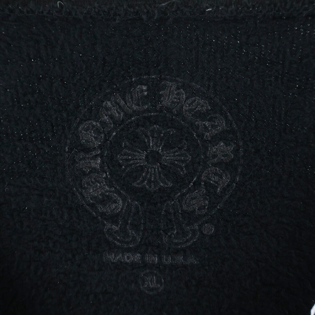 CHROME HEARTS(クロムハーツ) NECK LOGO CREWNECK SWEATSHIRT ネックロゴ クルーネック スウェットトレーナー ブラック