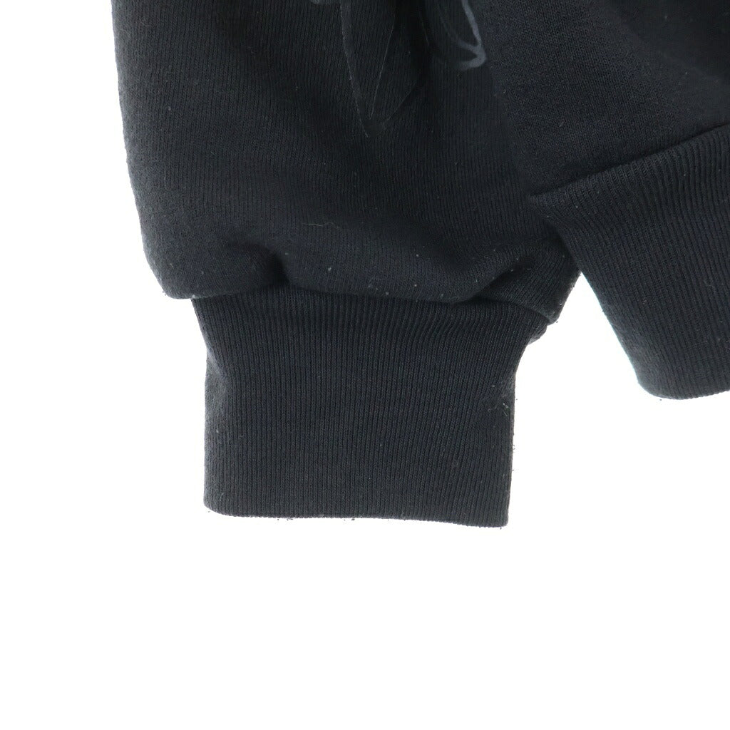 CHROME HEARTS(クロムハーツ) OLD SWTSHRT HD ZIP オールド 裏地サーマル 袖ロゴ ホースシュープリント ダガージップフーディ パーカー ブラック