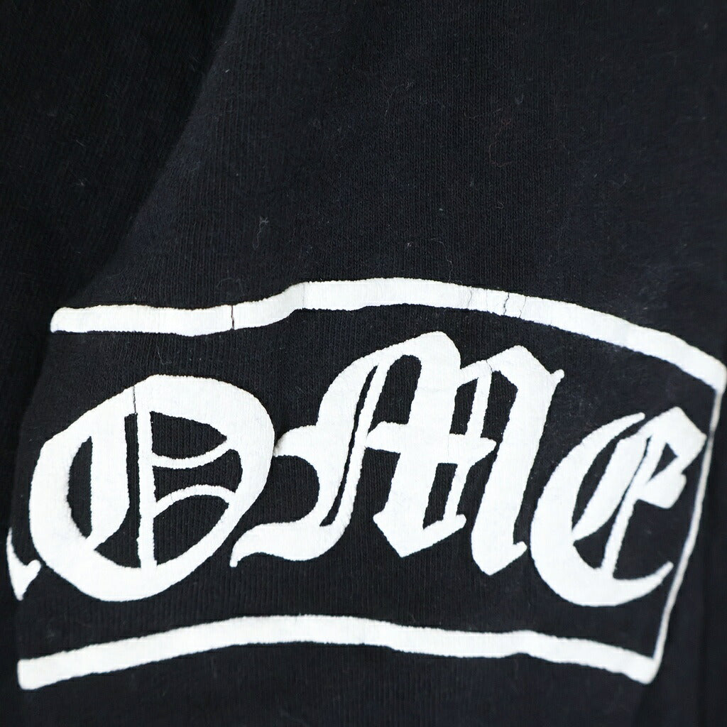 CHROME HEARTS(クロムハーツ) OLD 袖マルチロゴデザイン クルーネック ロングスリーブ 長袖Tシャツ カットソー ブラック