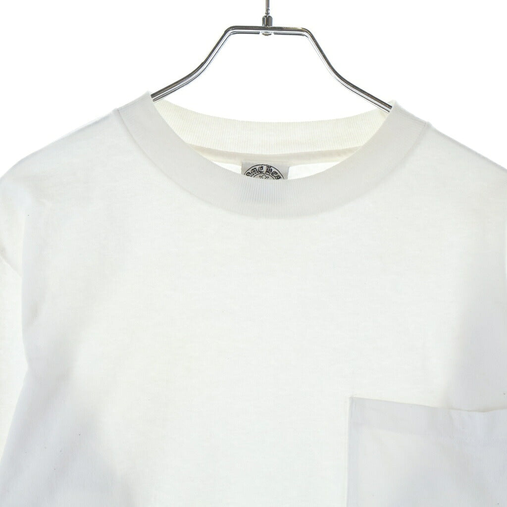 CHROME HEARTS(クロムハーツ) OLD 袖マルチロゴデザイン クルーネック ロングスリーブ 長袖Tシャツ カットソー ホワイト