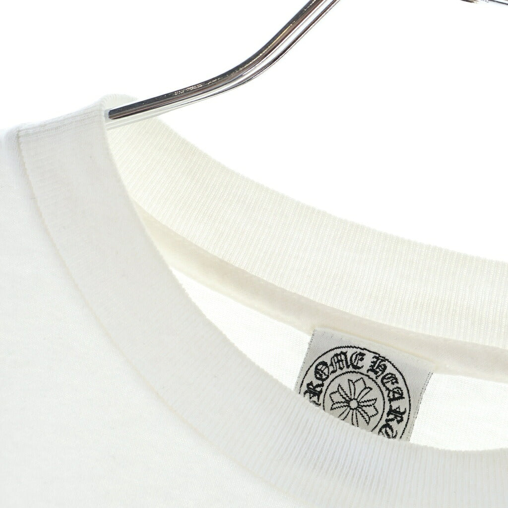 CHROME HEARTS(クロムハーツ) OLD 袖マルチロゴデザイン クルーネック ロングスリーブ 長袖Tシャツ カットソー ホワイト
