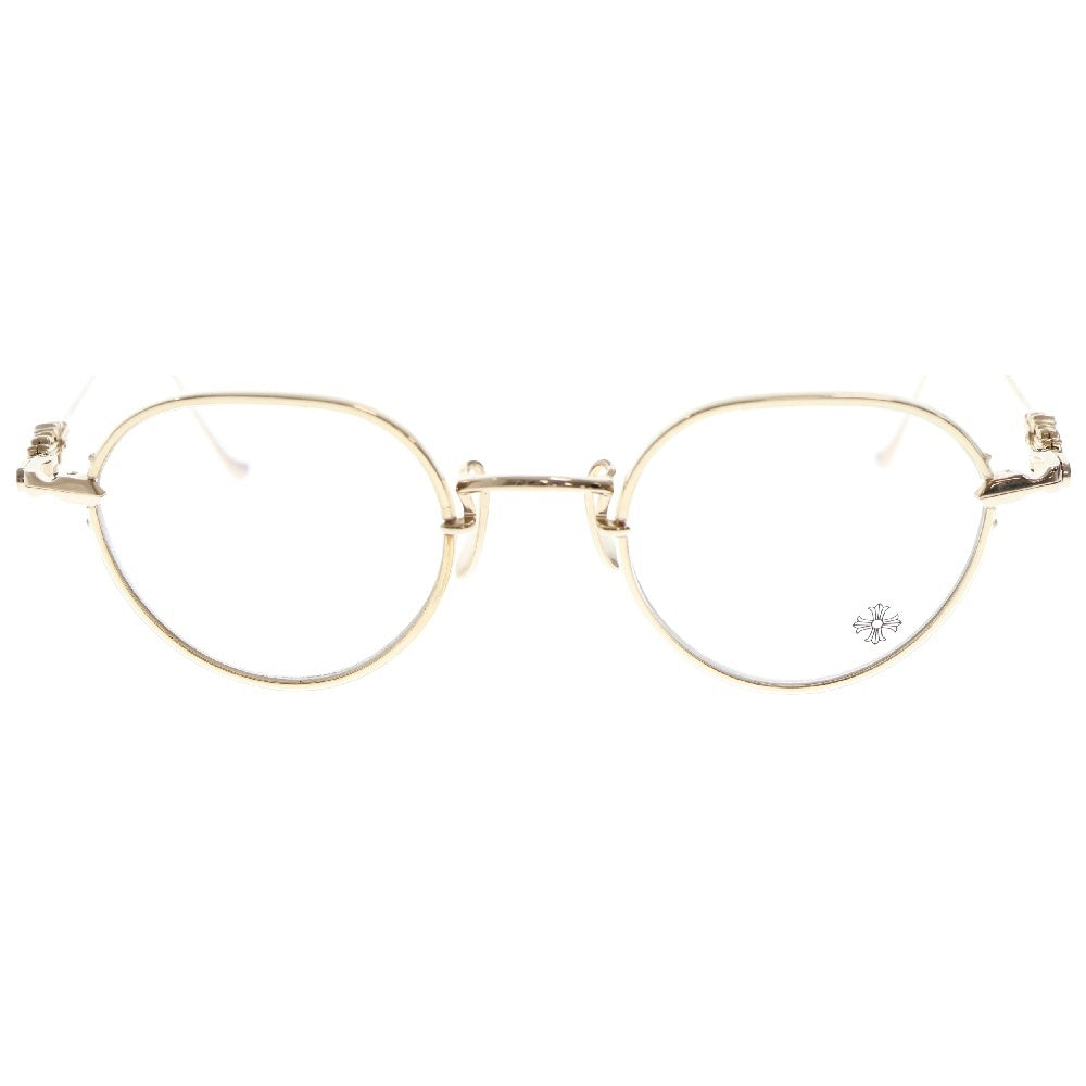 CHROME HEARTS(クロムハーツ) VAGIDICTORIAN ヴァジディクトリアン フローラルクロス 眼鏡 ゴールド 48□23