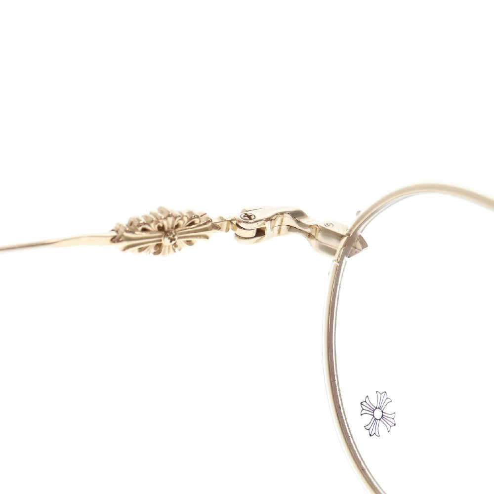 CHROME HEARTS(クロムハーツ) VAGIDICTORIAN ヴァジディクトリアン フローラルクロス 眼鏡 ゴールド 48□23