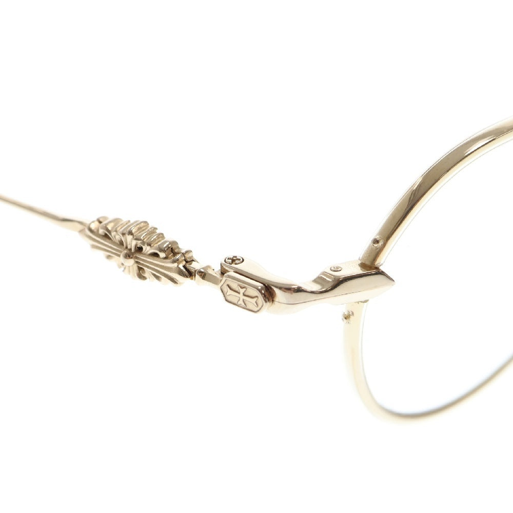 CHROME HEARTS(クロムハーツ) VAGIDICTORIAN ヴァジディクトリアン フローラルクロス 眼鏡 ゴールド 48□23