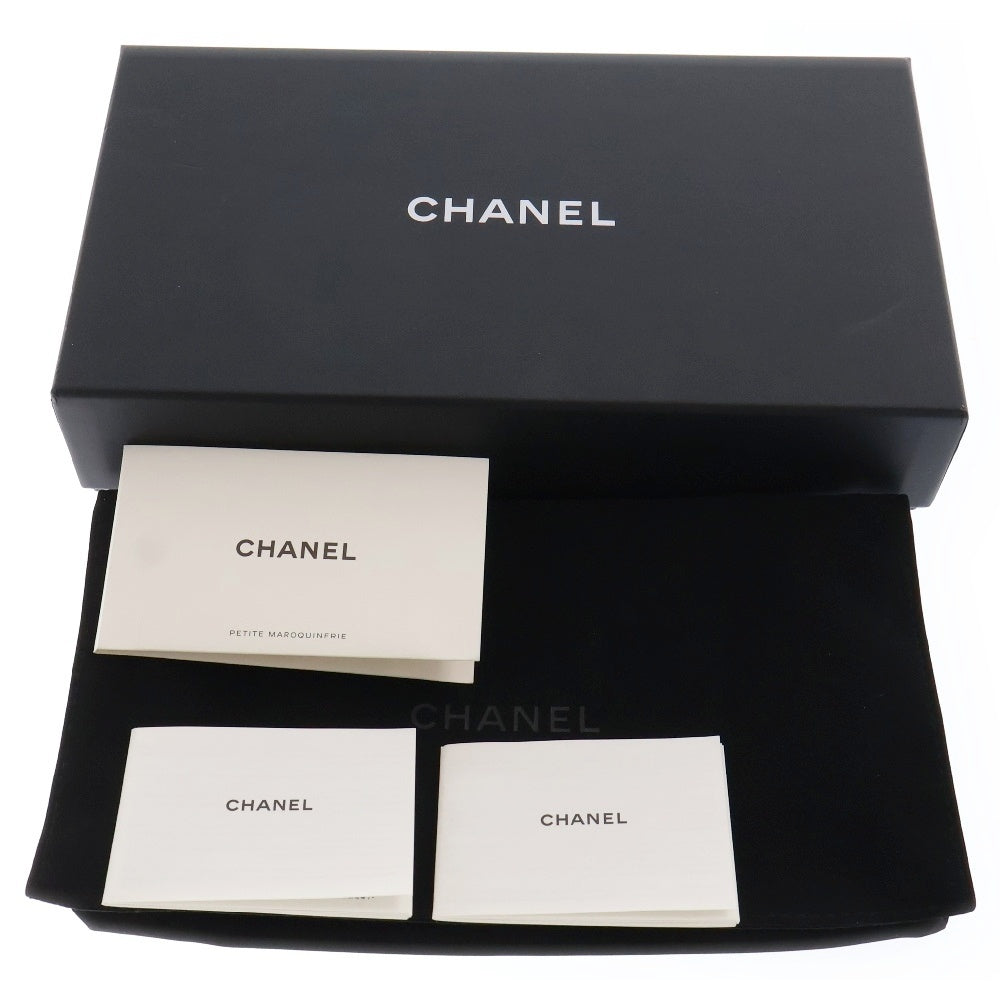CHANEL(シャネル) マトラッセ 二つ折り長財布 ロングウォレット ホワイト キャビアスキン ゴールド金具 AP3133