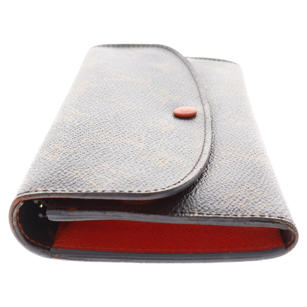 LOUIS VUITTON(ルイヴィトン) モノグラム ポルトフォイユエミリー フューシャ レザー ロングウォレット 長財布 ブラウン M60697