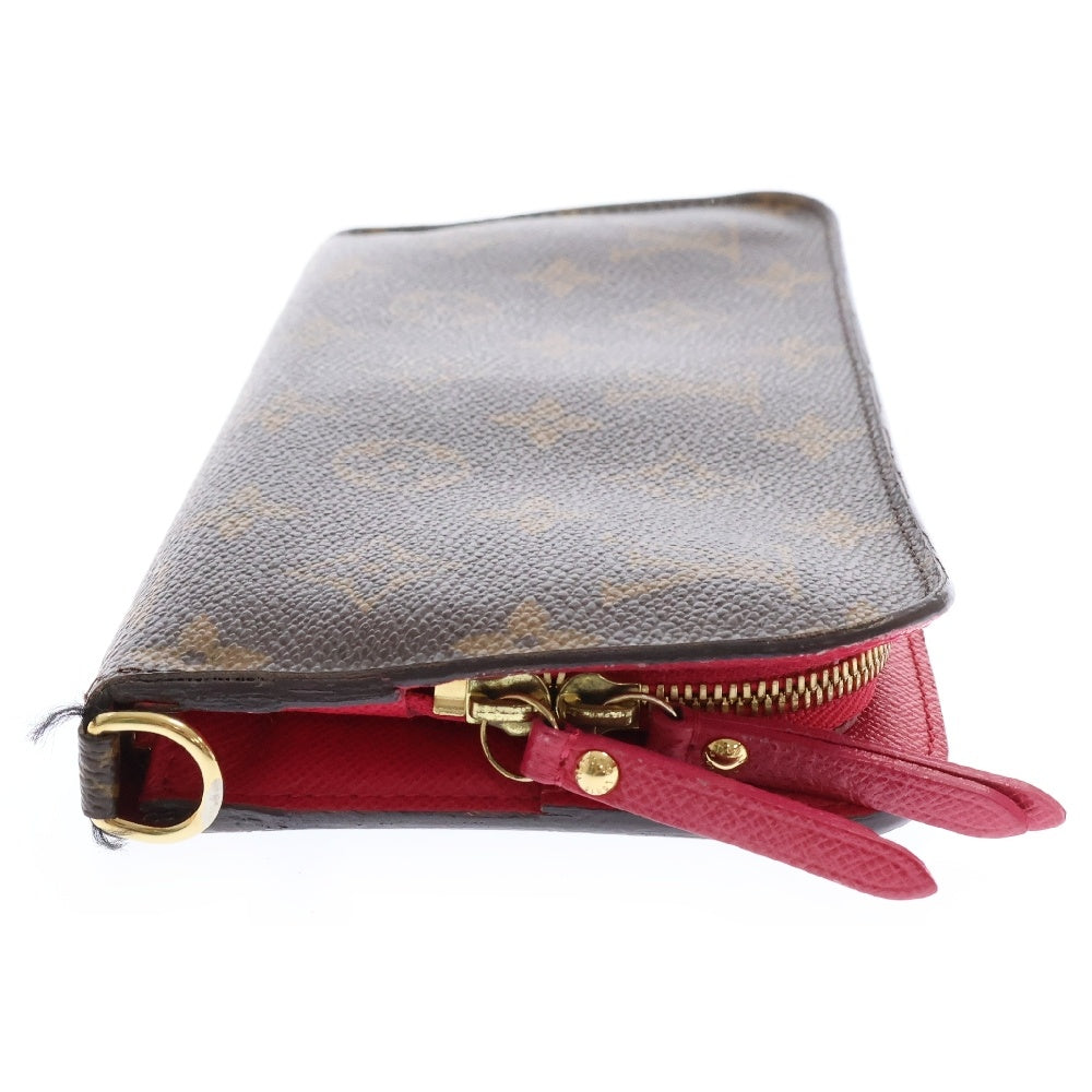 LOUIS VUITTON(ルイヴィトン) モノグラム ポルトフォイユアンソリット ロングウォレット 二つ折り財布 ブラウン×ピンク M66568 イニシャル入り