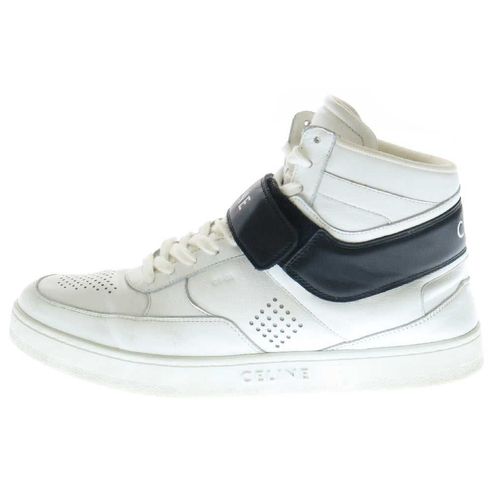 CELINE(セリーヌ) ベイクロハイカットスニーカー シューズ ホワイト×ブラック 43