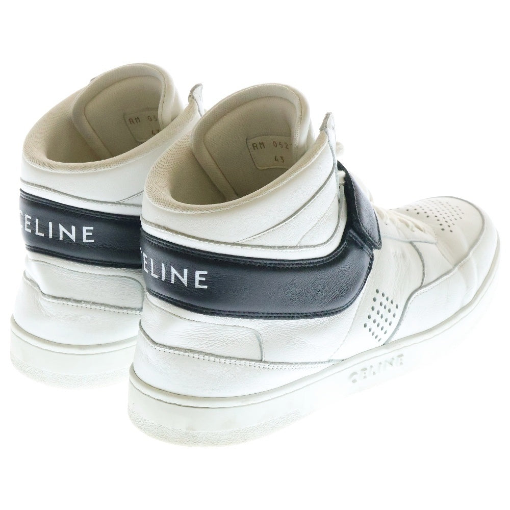 CELINE(セリーヌ) ベイクロハイカットスニーカー シューズ ホワイト×ブラック 43
