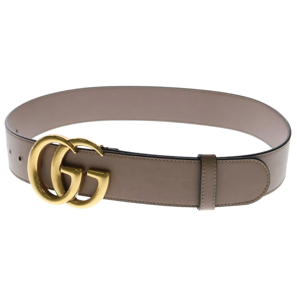 GUCCI(グッチ) GGスプリーム ベルト ピンクベージュ ゴールド金具 レザー 409417