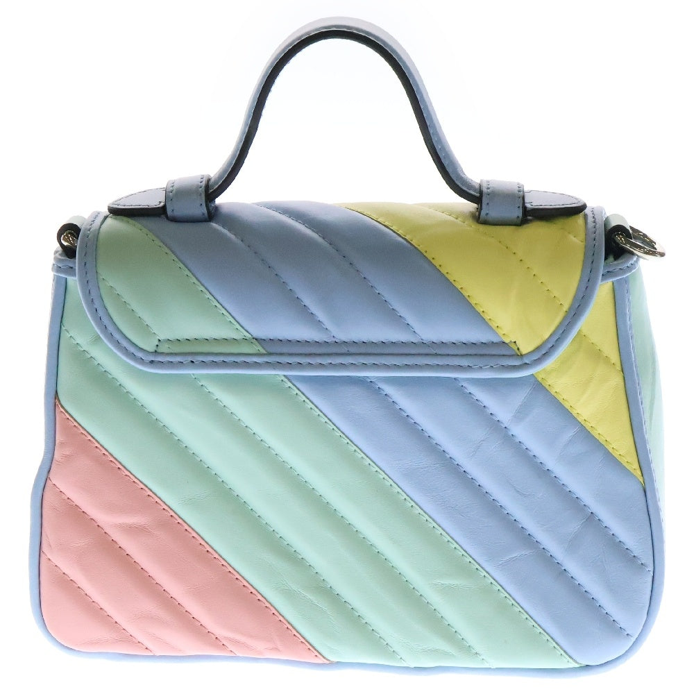 GUCCI(グッチ) GGマーモント レザー2WAYハンドバッグ ショルダーバッグ マルチ 583571