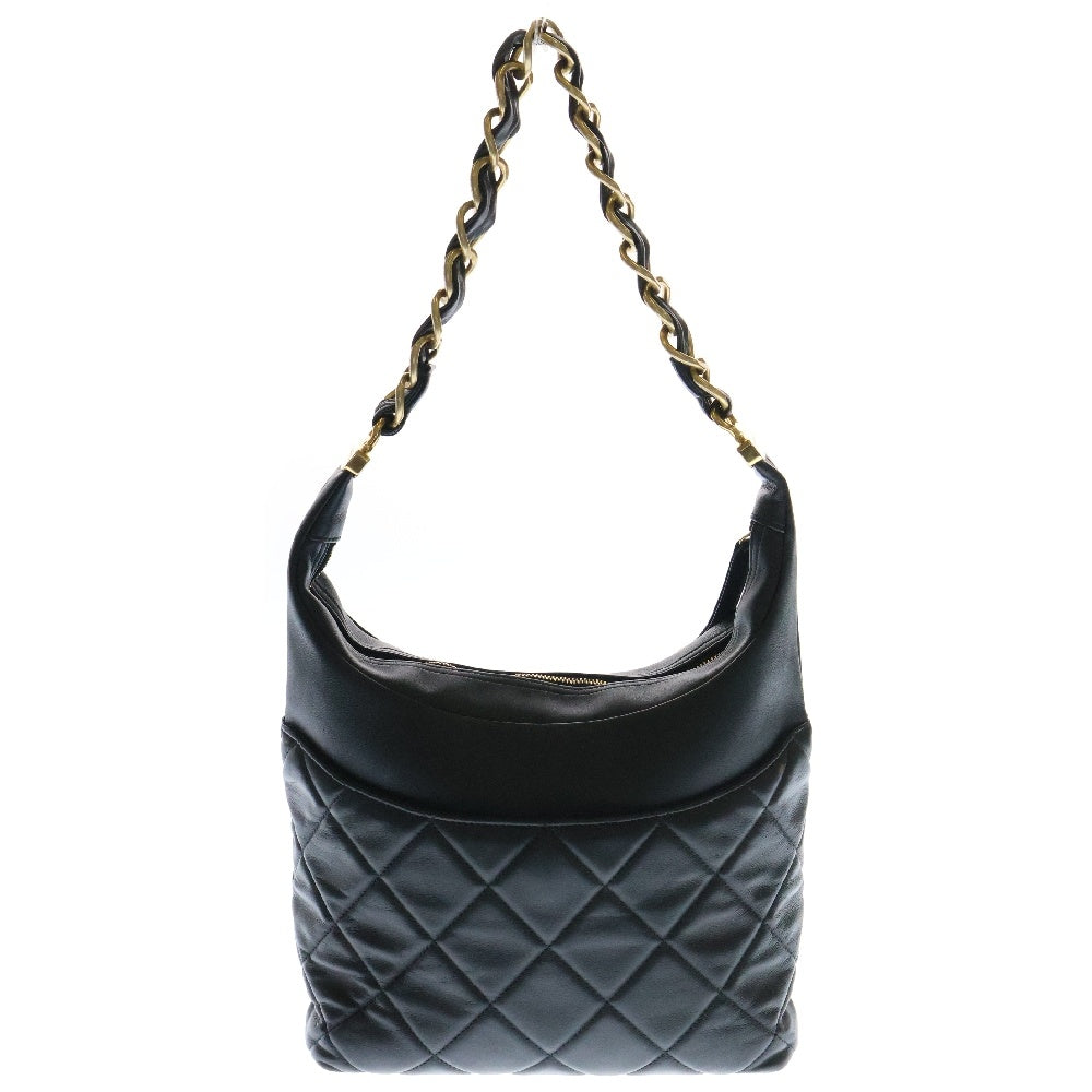 CHANEL(シャネル) ココマーク マトラッセ ラムスキン ホーボー チェーン ワンショルダーバッグ ブラック レディース AS3292