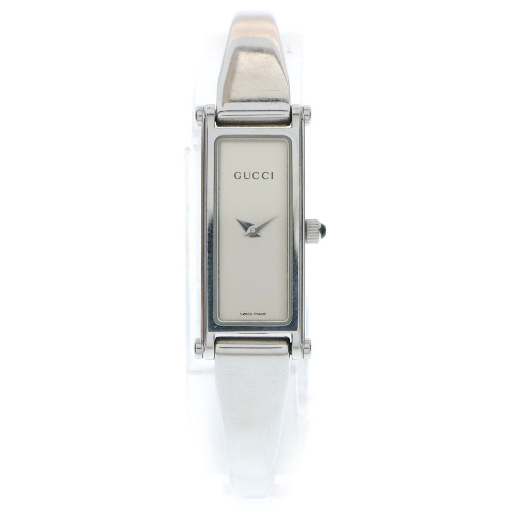 GUCCI(グッチ) シルバー文字盤 バングルウォッチ 腕時計 シルバー SS/QZ 1500L