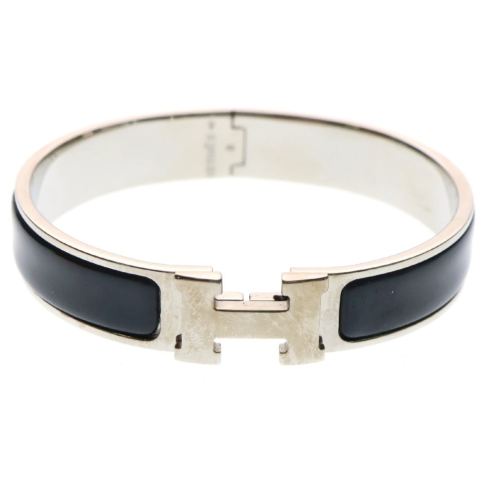 HERMES(エルメス) クリックH PM バングル 黒 シルバー金具 アクセサリー