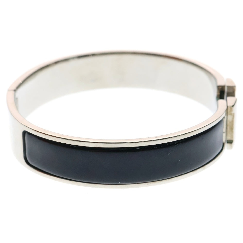 HERMES(エルメス) クリックH PM バングル 黒 シルバー金具 アクセサリー