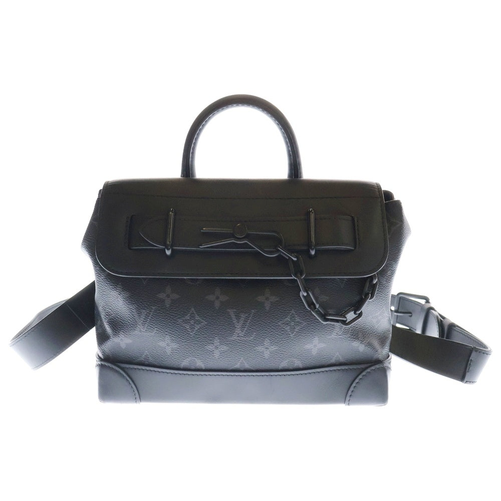 LOUIS VUITTON(ルイヴィトン) モノグラム・エクリプス スティーマーPM 2WAYバッグ ハンドバッグ ショルダーバッグ ブラック ブラック金具 レザー×PVC M46953