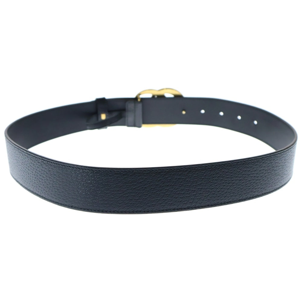 GUCCI(グッチ) GGマーモント ベルト レザー ブラック ゴールド金具 406831