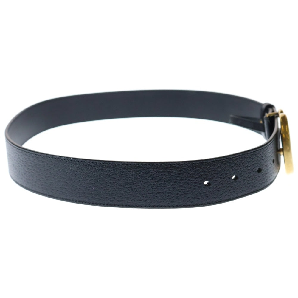 GUCCI(グッチ) GGマーモント ベルト レザー ブラック ゴールド金具 406831