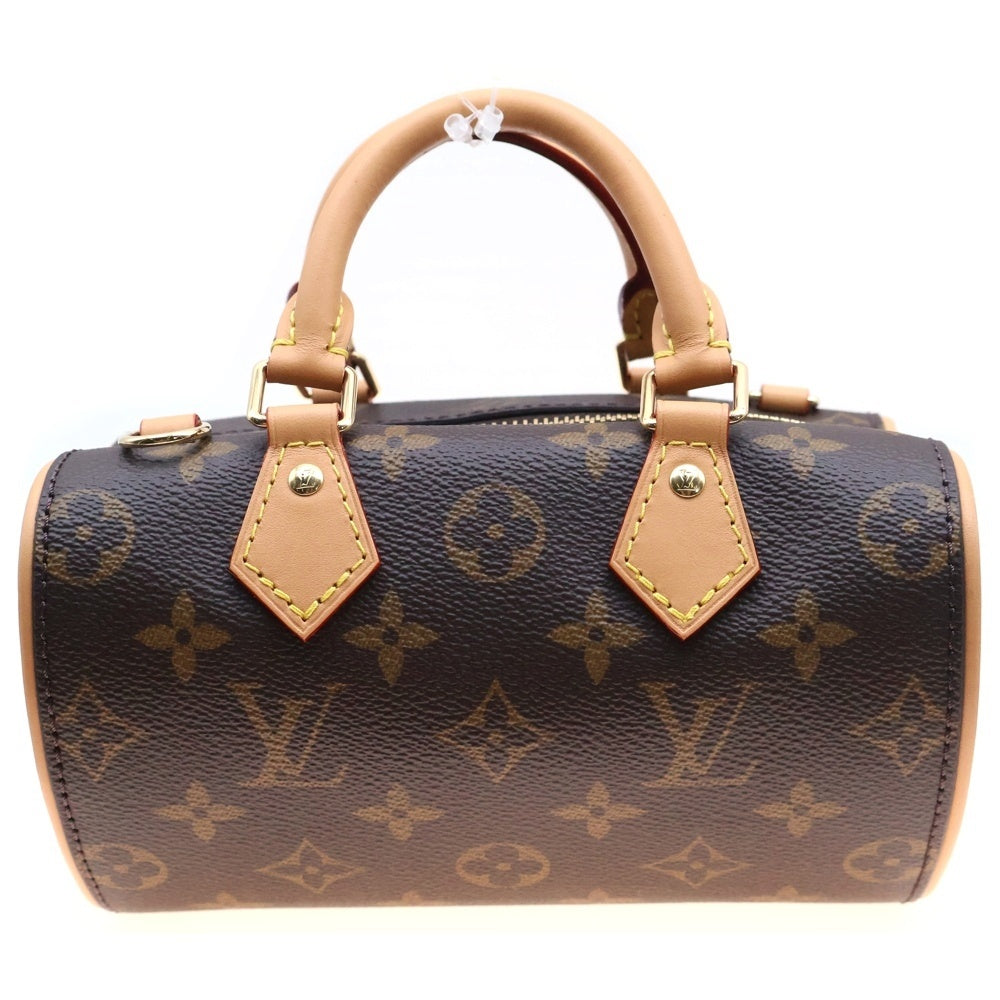 LOUIS VUITTON(ルイヴィトン) モノグラム ナノ・スピーディ ディーティング ブラウン PVC ショルダーバッグ ハンドバッグ