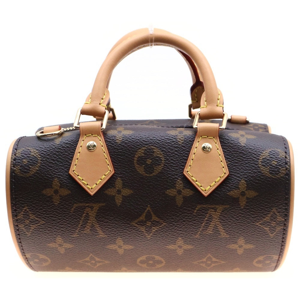 LOUIS VUITTON(ルイヴィトン) モノグラム ナノ・スピーディ ディーティング ブラウン PVC ショルダーバッグ ハンドバッグ