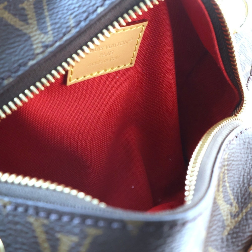 LOUIS VUITTON(ルイヴィトン) モノグラム ナノ・スピーディ ディーティング ブラウン PVC ショルダーバッグ ハンドバッグ