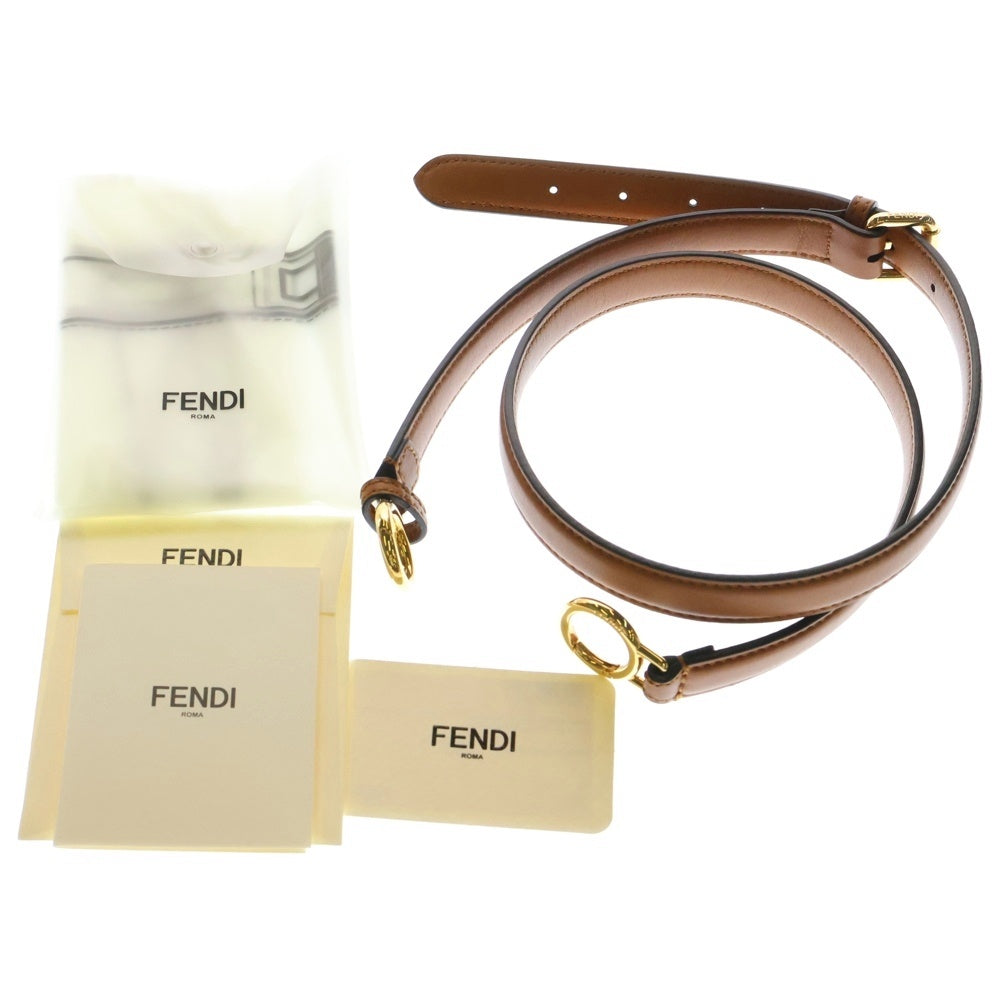 FENDI(フェンディ) PEEKABOO I SEE U ピーカブー アイシーユー ミディアム 2WAY レザー ハンド ショルダーバッグ ゴールド金具 ブラウン レディース 8BN321