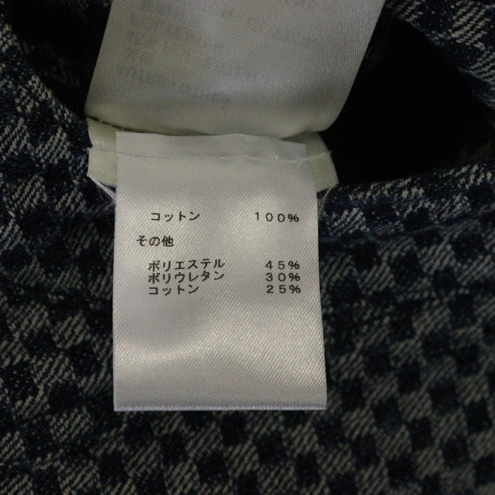 LOUIS VUITTON(ルイヴィトン) 22SS ダミエ 総柄 ノースリーブ バックジップ デニム ミディアムワンピース ドレス インディゴ ブルー レディース RW221J LZ4 FMDR49