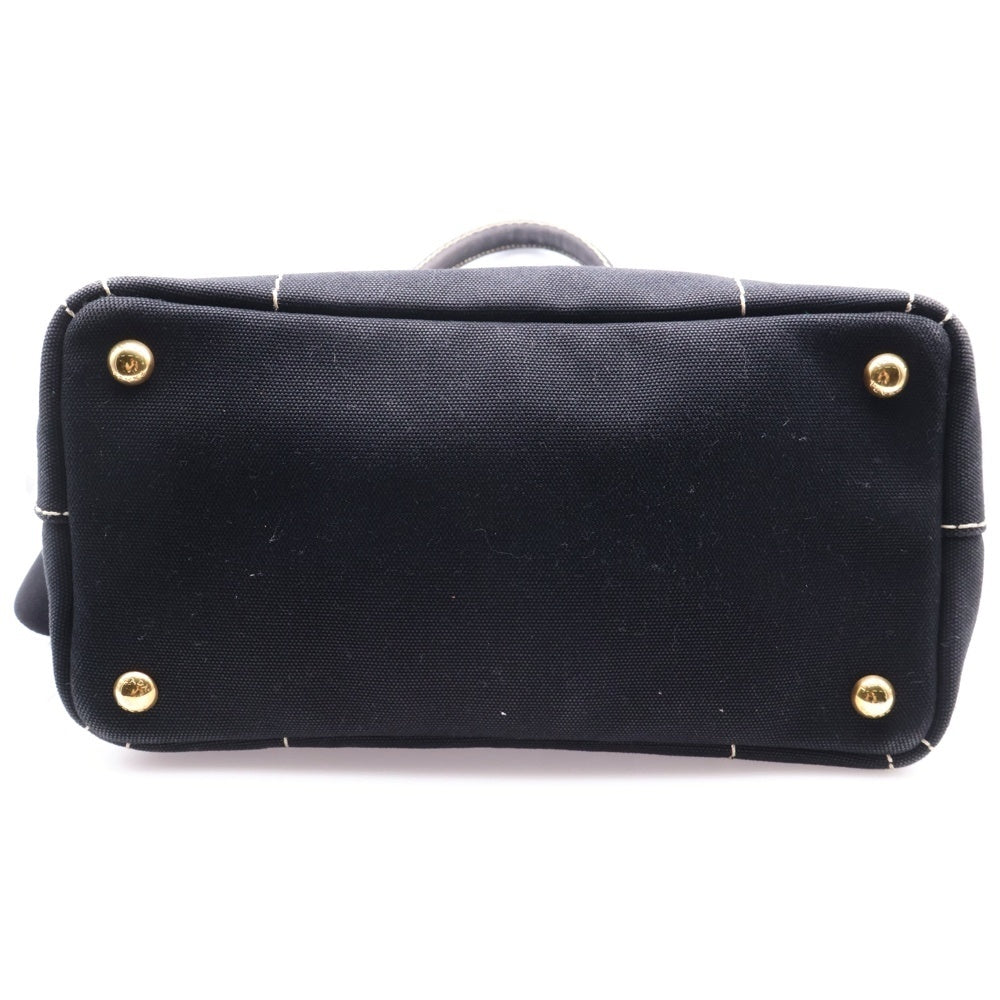PRADA(プラダ) カナパ 2WAYハンドバッグ トートバッグ ショルダーバッグ ブラック ゴールド金具 キャンバス 1BG439