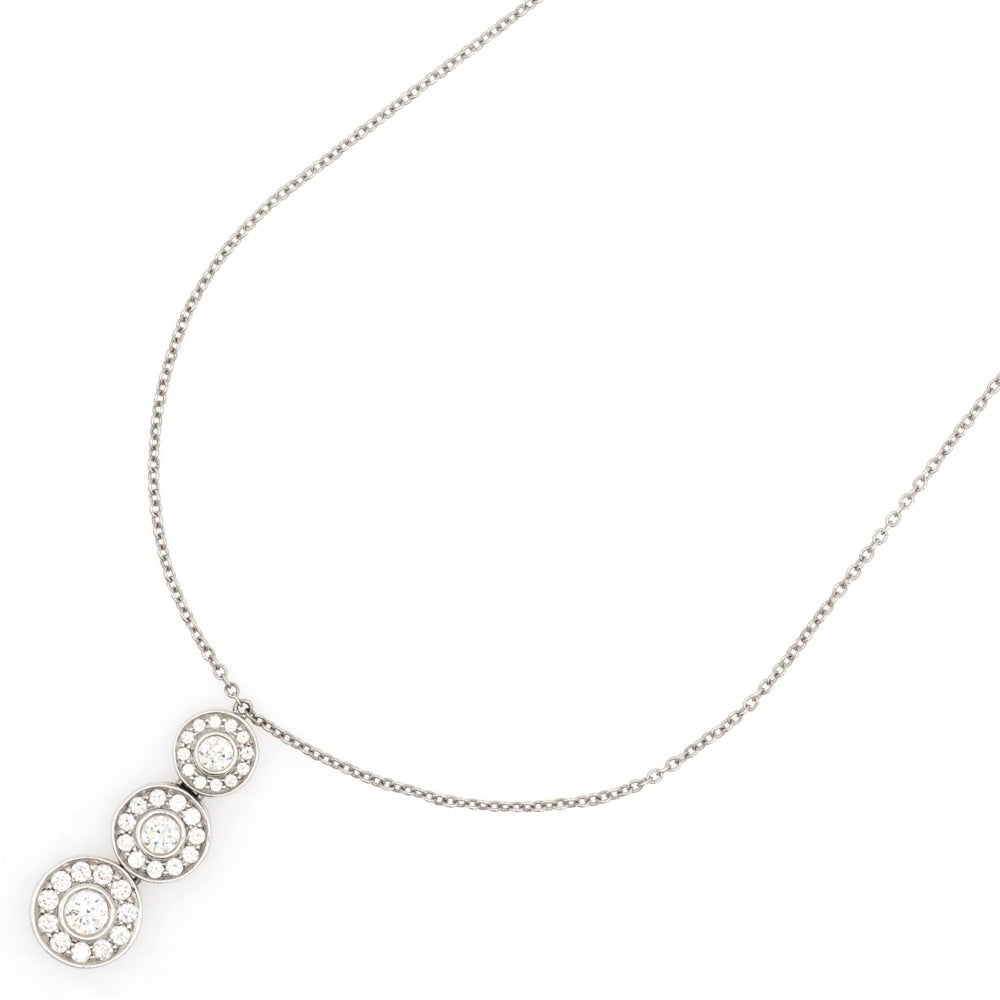TIFFANY&Co(ティファニー) サークレット トリプルドロップ ダイヤモンド ネックレス Pt950 プラチナ ペンダント