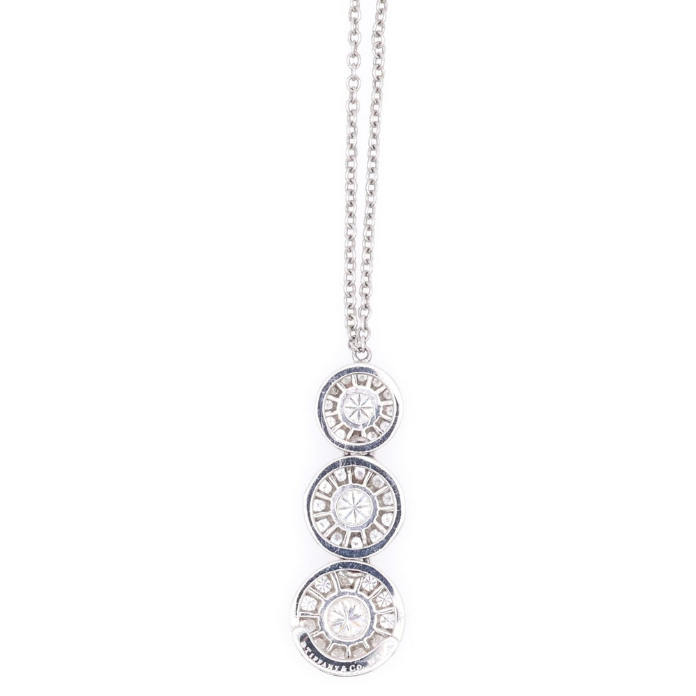 TIFFANY&Co(ティファニー) サークレット トリプルドロップ ダイヤモンド ネックレス Pt950 プラチナ ペンダント