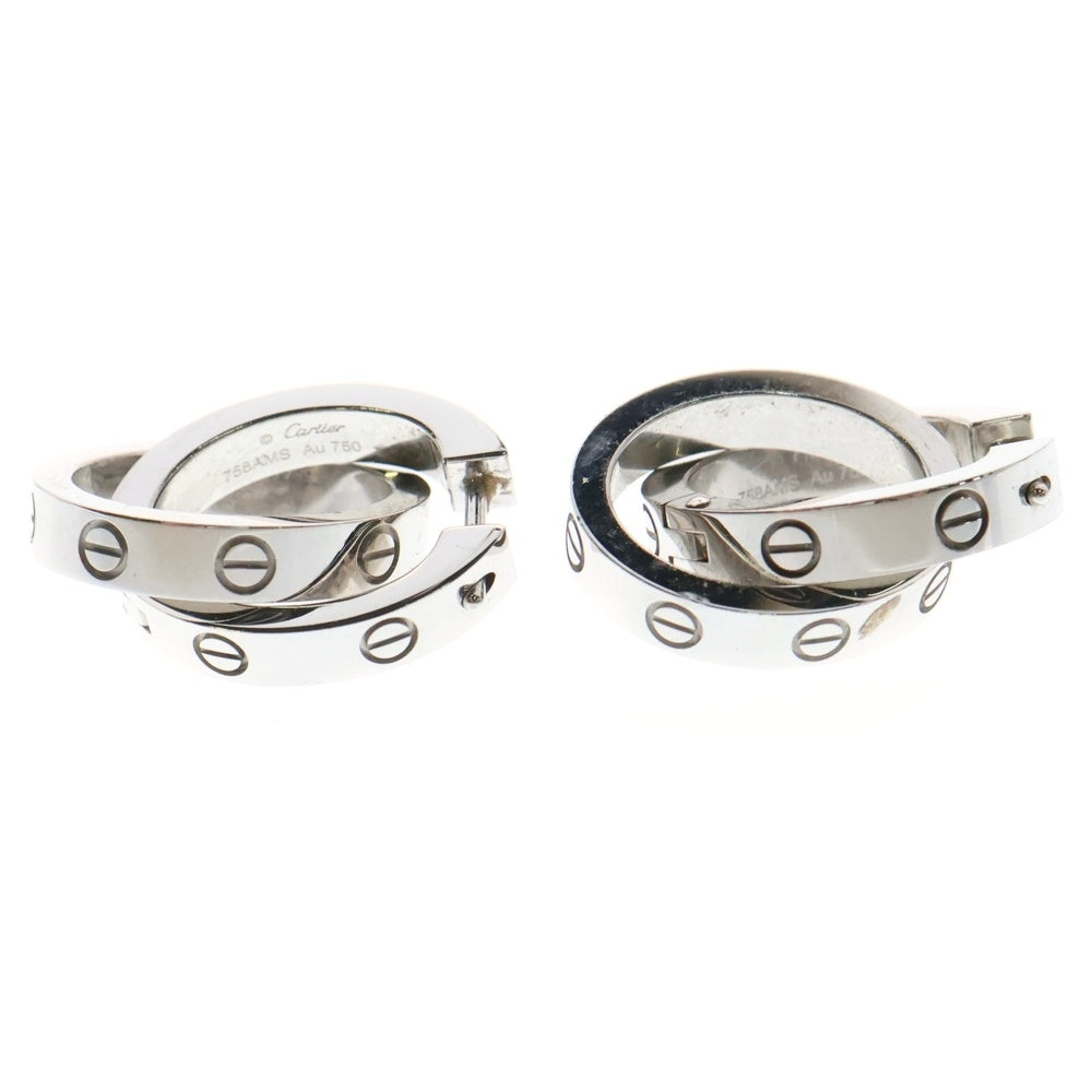 Cartier(カルティエ) ラブ セミ パヴェダイヤ ピアス Au750 K18 WG ホワイトゴールド ジュエリー