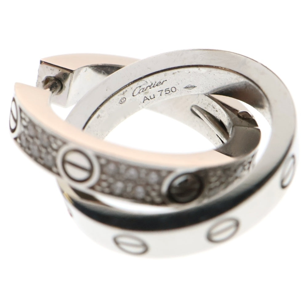 Cartier(カルティエ) ラブ セミ パヴェダイヤ ピアス Au750 K18 WG ホワイトゴールド ジュエリー