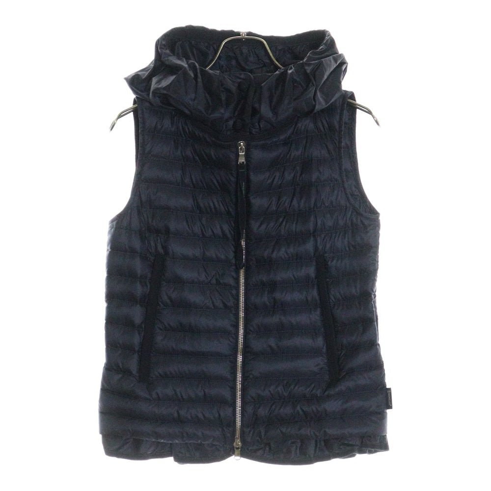 MONCLER(モンクレール) EBLE GILET フード付き ナイロンダウンベスト ネイビー レディース 510934887094