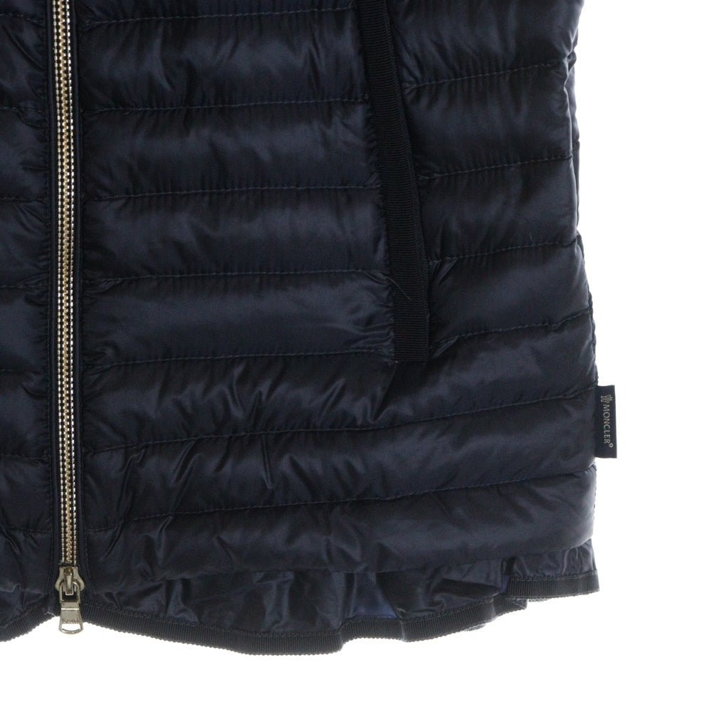 MONCLER(モンクレール) EBLE GILET フード付き ナイロンダウンベスト ネイビー レディース 510934887094