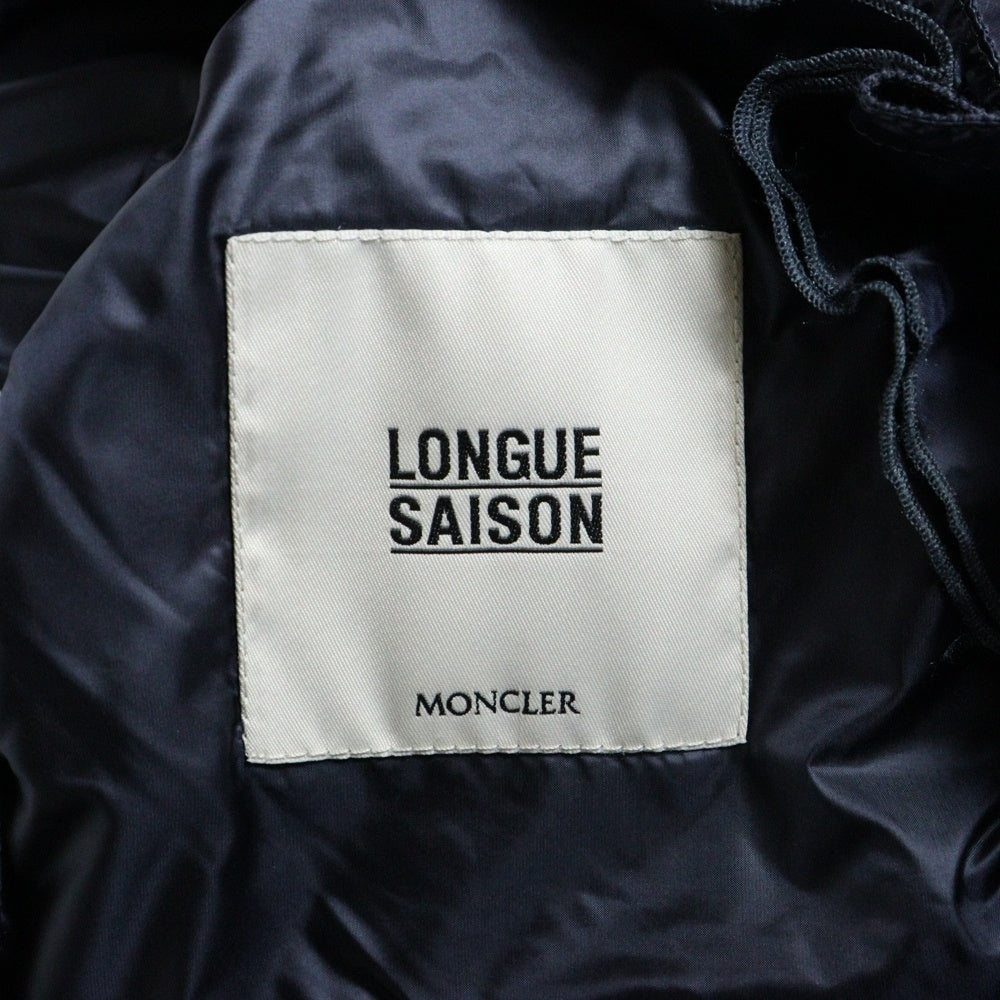 MONCLER(モンクレール) EBLE GILET フード付き ナイロンダウンベスト ネイビー レディース 510934887094