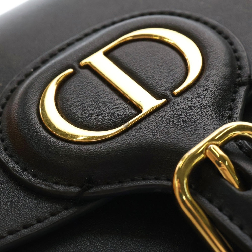 Christian Dior(クリスチャンディオール) BOBBY ボビー ミディアム ブラック カーフスキン ショルダーバッグ ゴールド金具