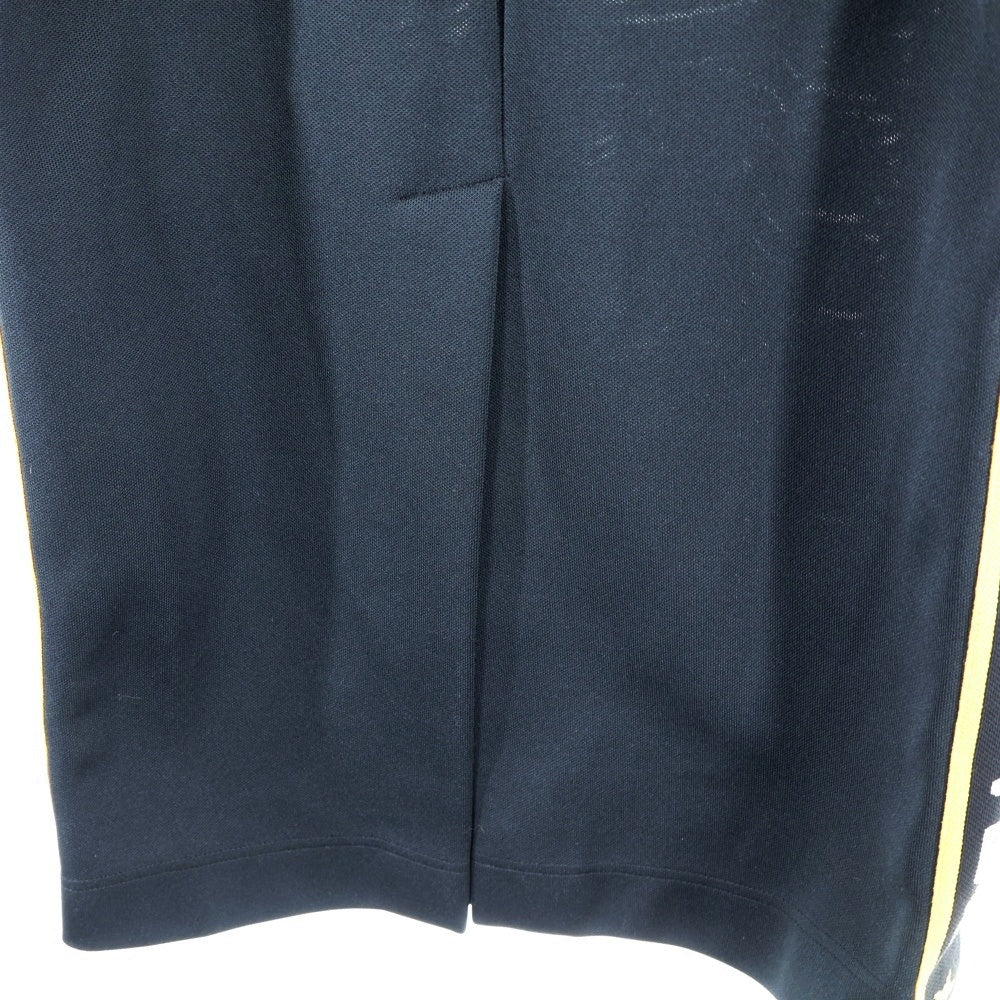 FENDI(フェンディ) 18AW ×FILA フィラ ズッカ柄 ロゴ ジャガード ライン ジャージー オフショルダー ワンピース ドレス ブラック/イエロー レディース FD9864