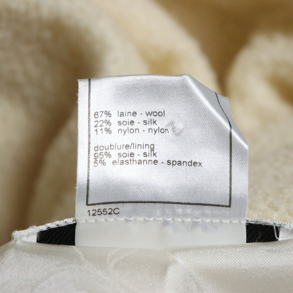 CHANEL(シャネル) 02C クルーズコレクション ココマーク シェルボタン シルク混 ウール ファンシーツイード ダブルブレスト テーラードジャケット レディース P18925V10519