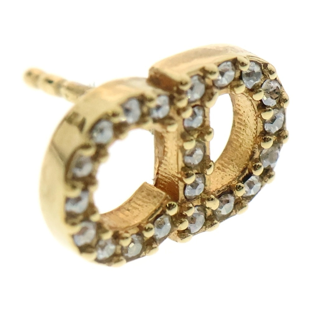 Christian Dior(クリスチャンディオール) CDロゴラインストーン ピアス イヤーアクセサリー ゴールド GP