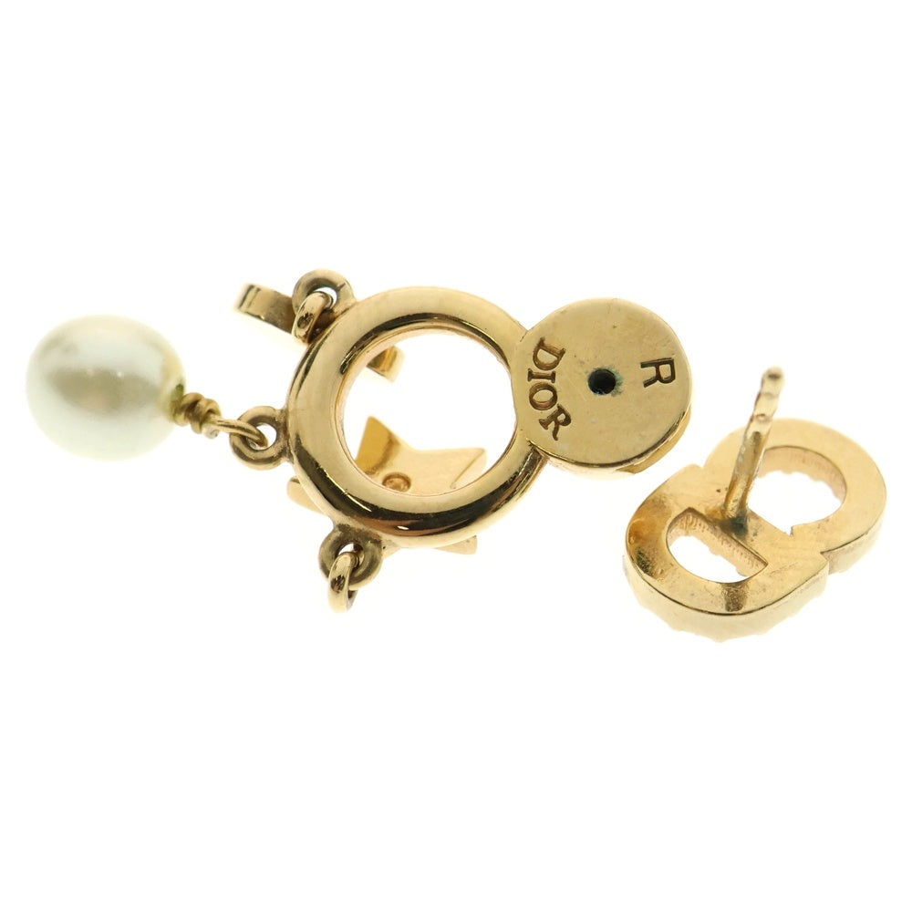 Christian Dior(クリスチャンディオール) CDロゴラインストーン ピアス イヤーアクセサリー ゴールド GP