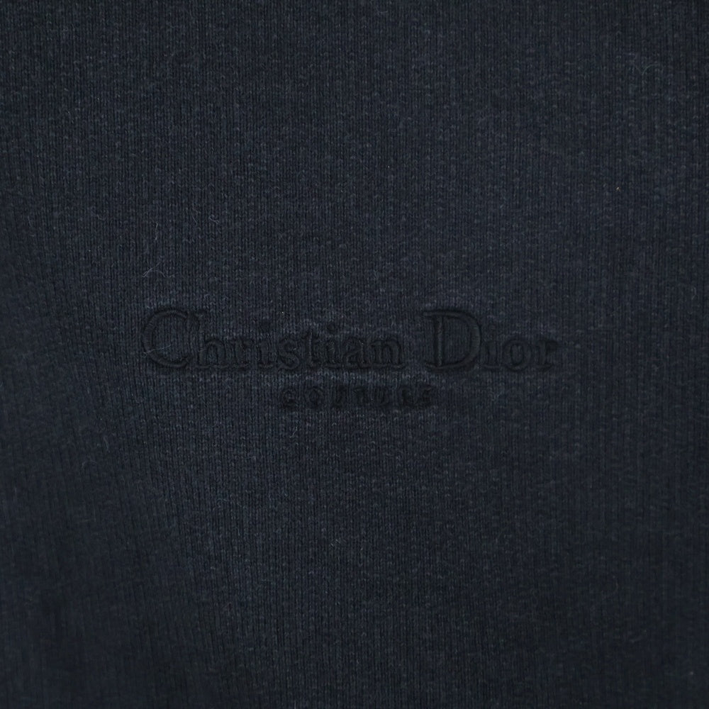 DIOR(ディオール) ロゴ刺繍 ハーフジップ プルオーバースウェットトレーナー ブラック 313J650A0807