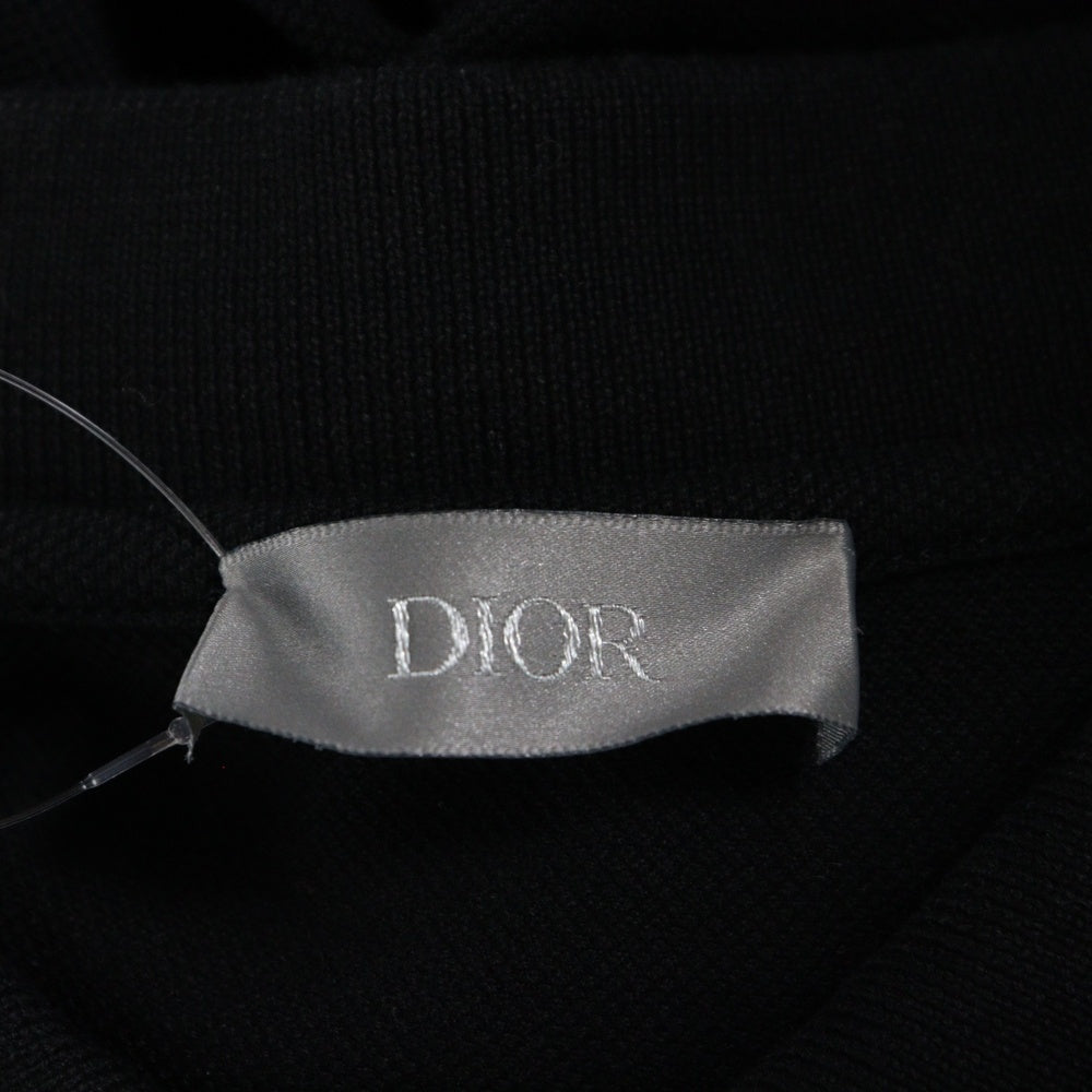 DIOR(ディオール) CD ICON ロゴ刺繍 コットン 半袖 ポロシャツ ブラック 013J800A0373
